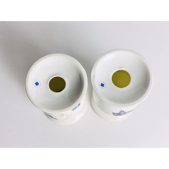 VTG Apilanlehti Fyrklovern Firkloveren Porcelain Candlestick Holders-set Of 2 - Picture 7 of 8